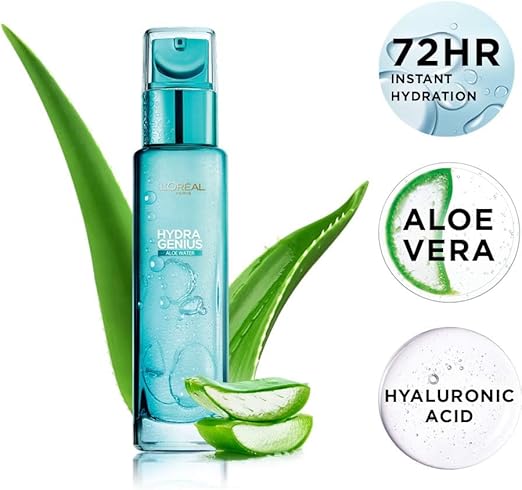 آبرسان هیالورونیک اسید لورآل مدل L'OREAL Hydra Genius Aloe Water حجم 70ml