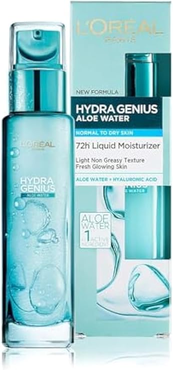 آبرسان هیالورونیک اسید لورآل مدل L'OREAL Hydra Genius Aloe Water حجم 70ml