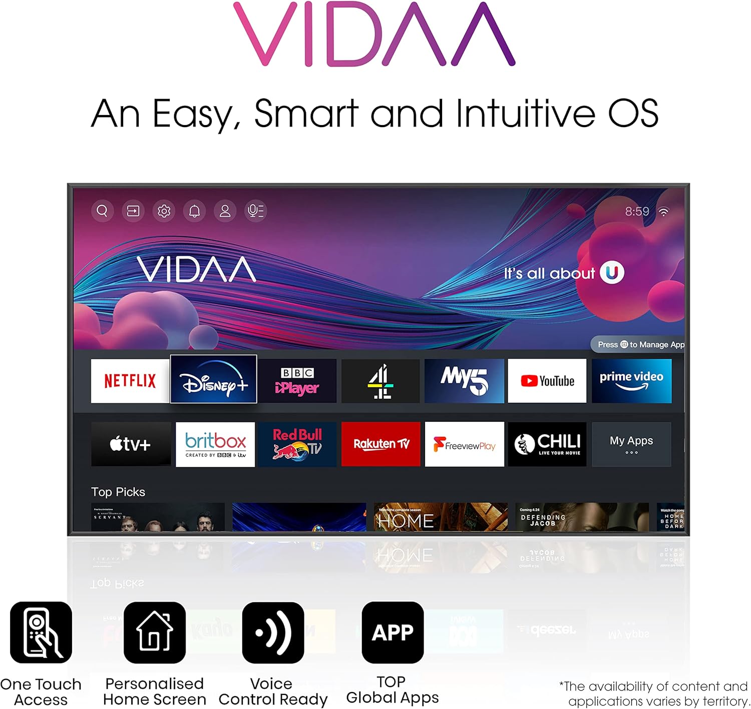 تلویزیون هایسنس 32 اینچ LED هوشمند 4K بدون حاشیه