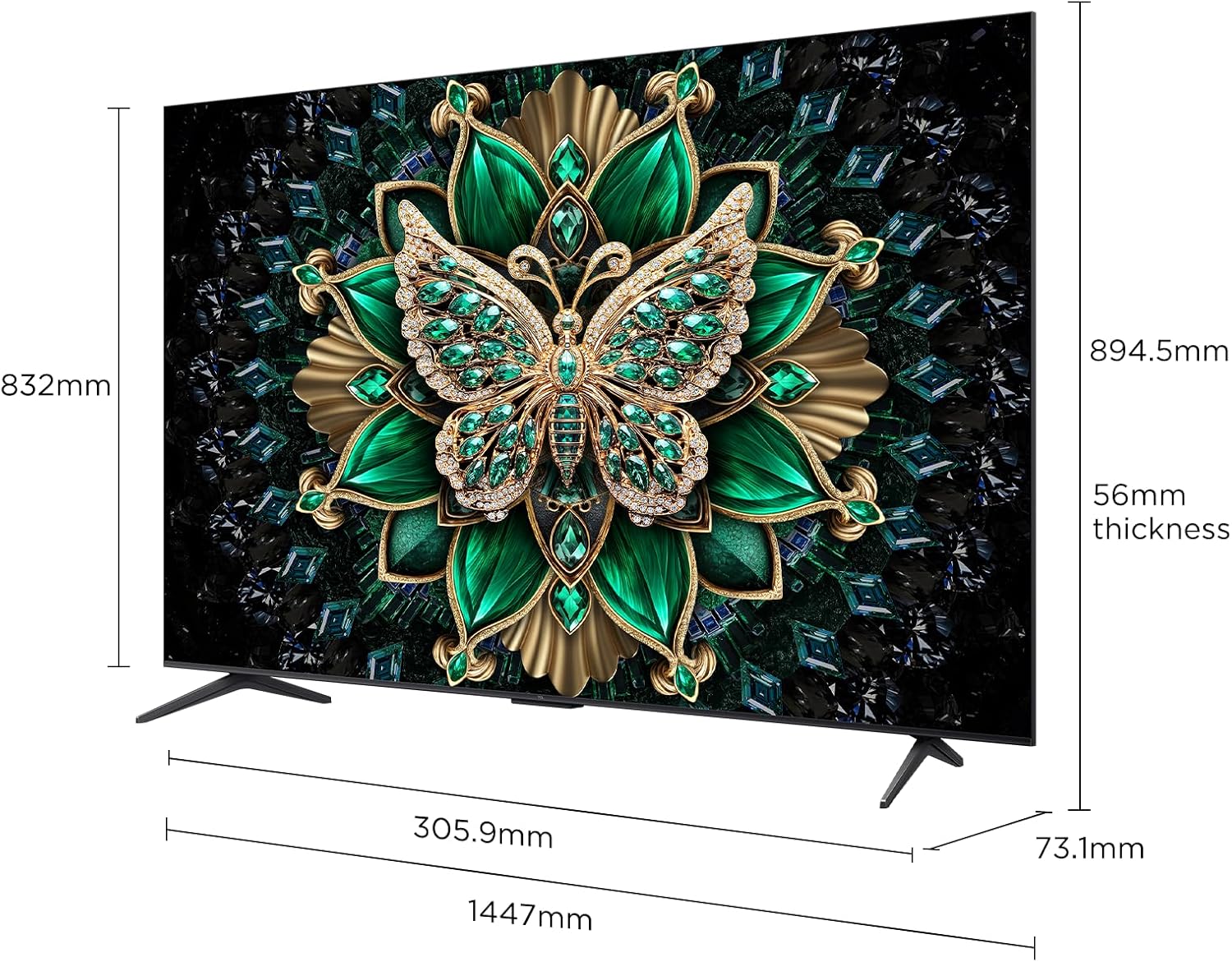 تلویزیون تی‌سی‌ال 65 اینچ QD-Mini LED مدل 65C6K