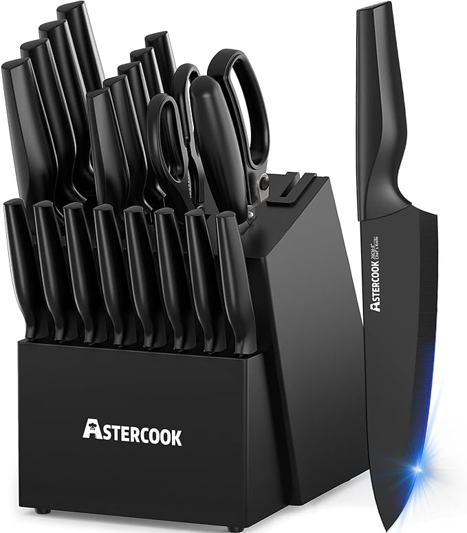 ست چاقو آشپزخانه استیل Astercook 21 Pcs