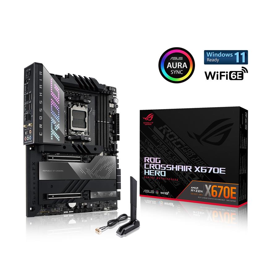 مادربرد ایسوس مدلROG CROSSHAIR X670E HERO سوکت AM5