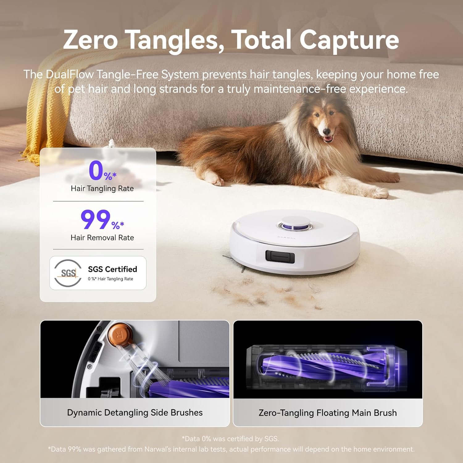 جاروبرقی رباتیک و زمین‌شوی هوشمند NARWAL با تخلیه خودکار و MopExtend