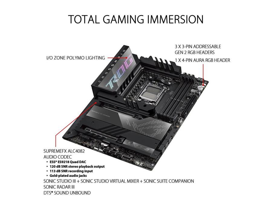 مادربرد ایسوس مدلROG CROSSHAIR X670E HERO سوکت AM5