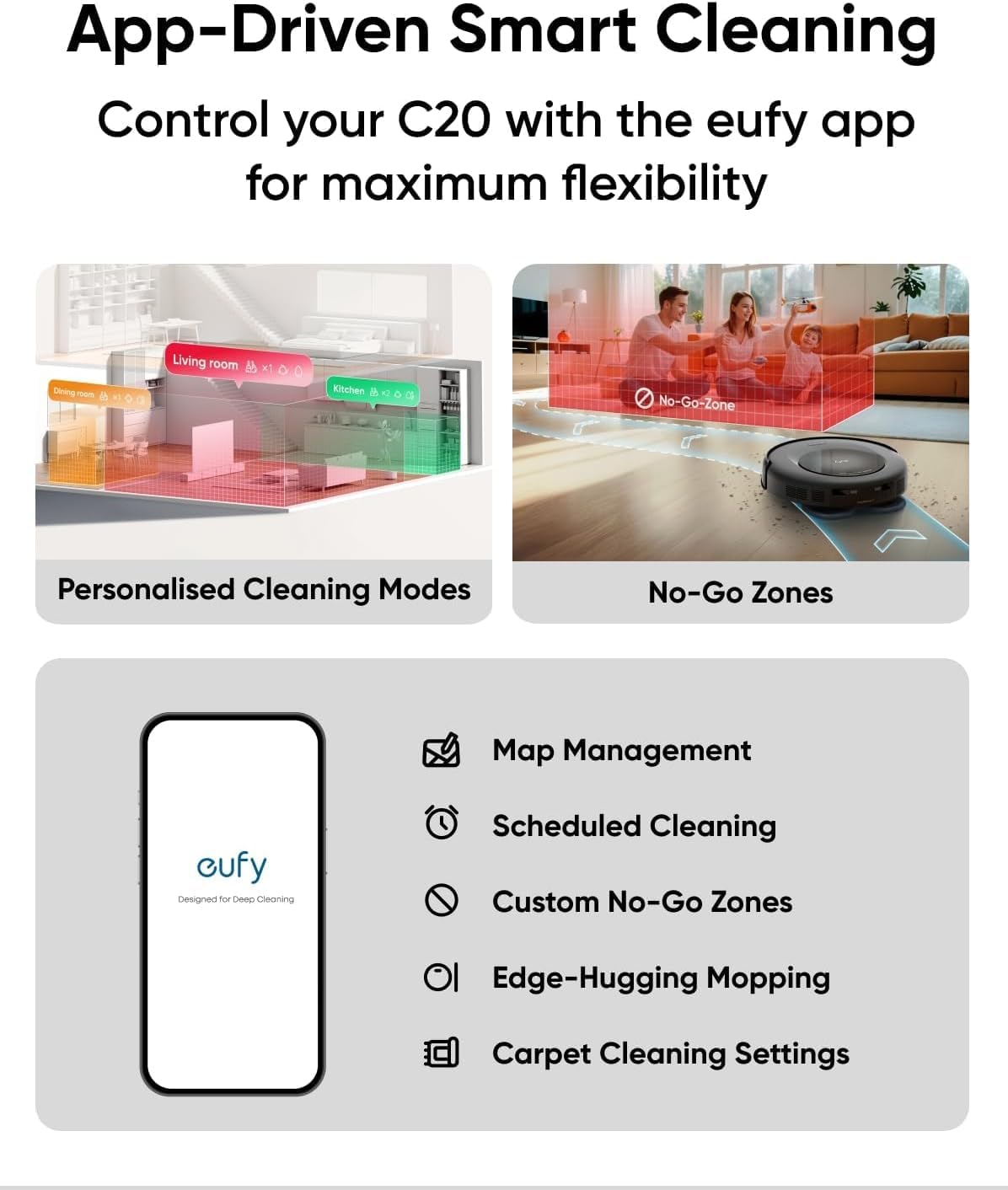 جاروبرقی رباتیک یوفی (eufy) فوق‌باریک با مکش قدرتمند