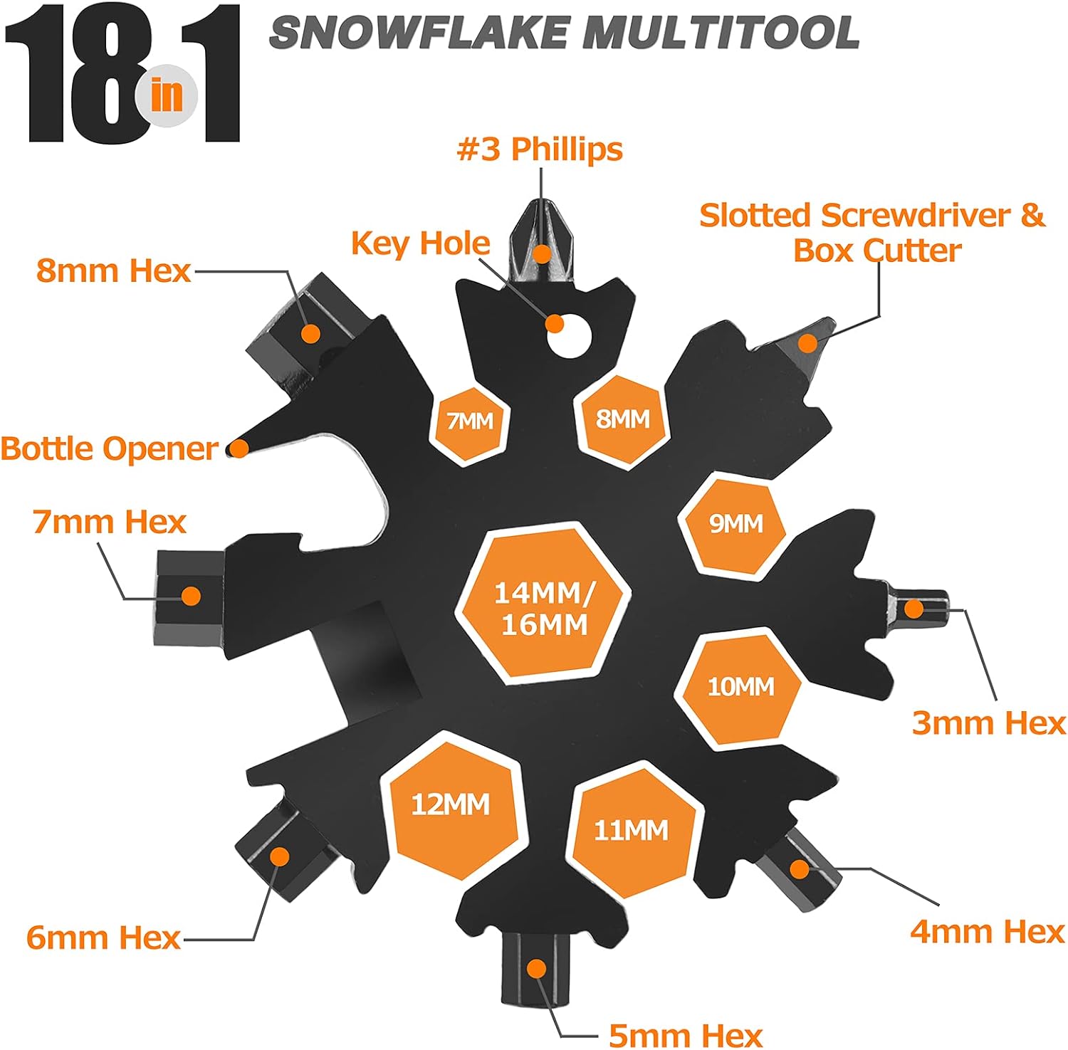 کیت ابزار چندکاره اسنو فلیک به‌همراه چکش چندمنظوره