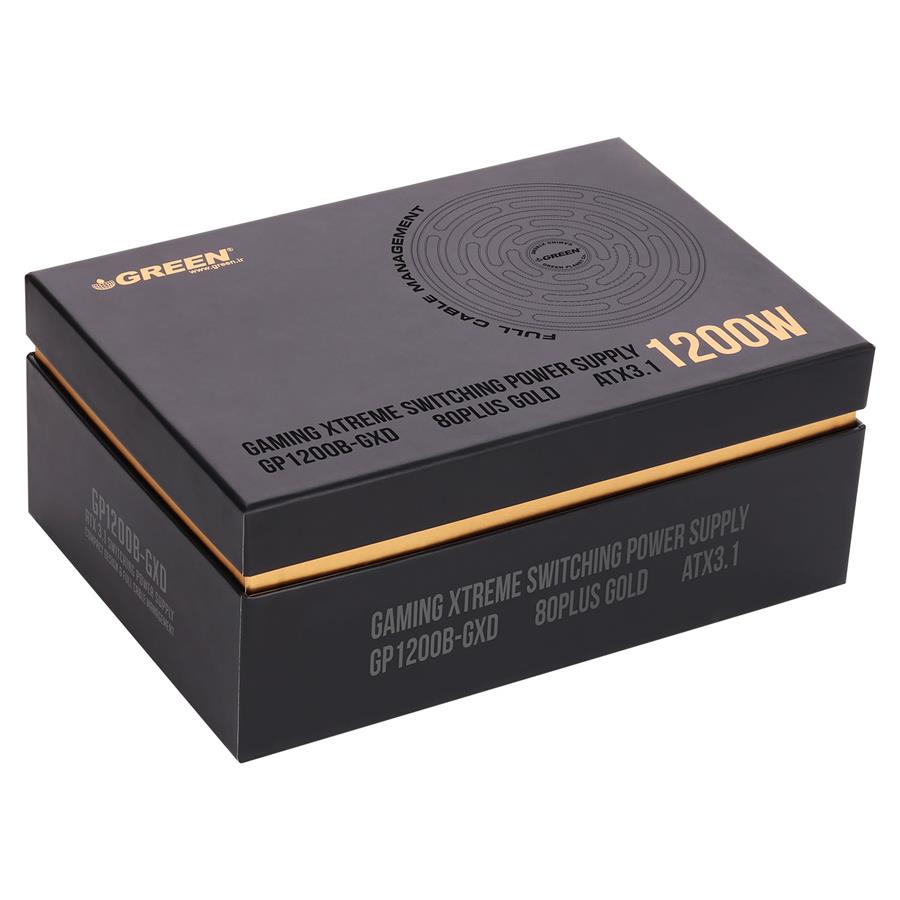 منبع تغذیه کامپیوتر گرین مدل GP1200B-GXD 80 Plus Gold توان 1200 وات