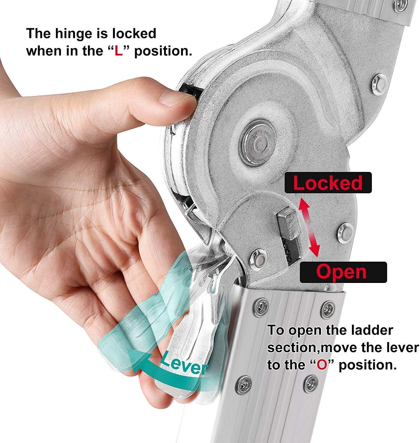 نردبان آلومینیومی چندمنظوره ورکمن (Workman) مدل 4×3 تاشو و قابل تنظیم