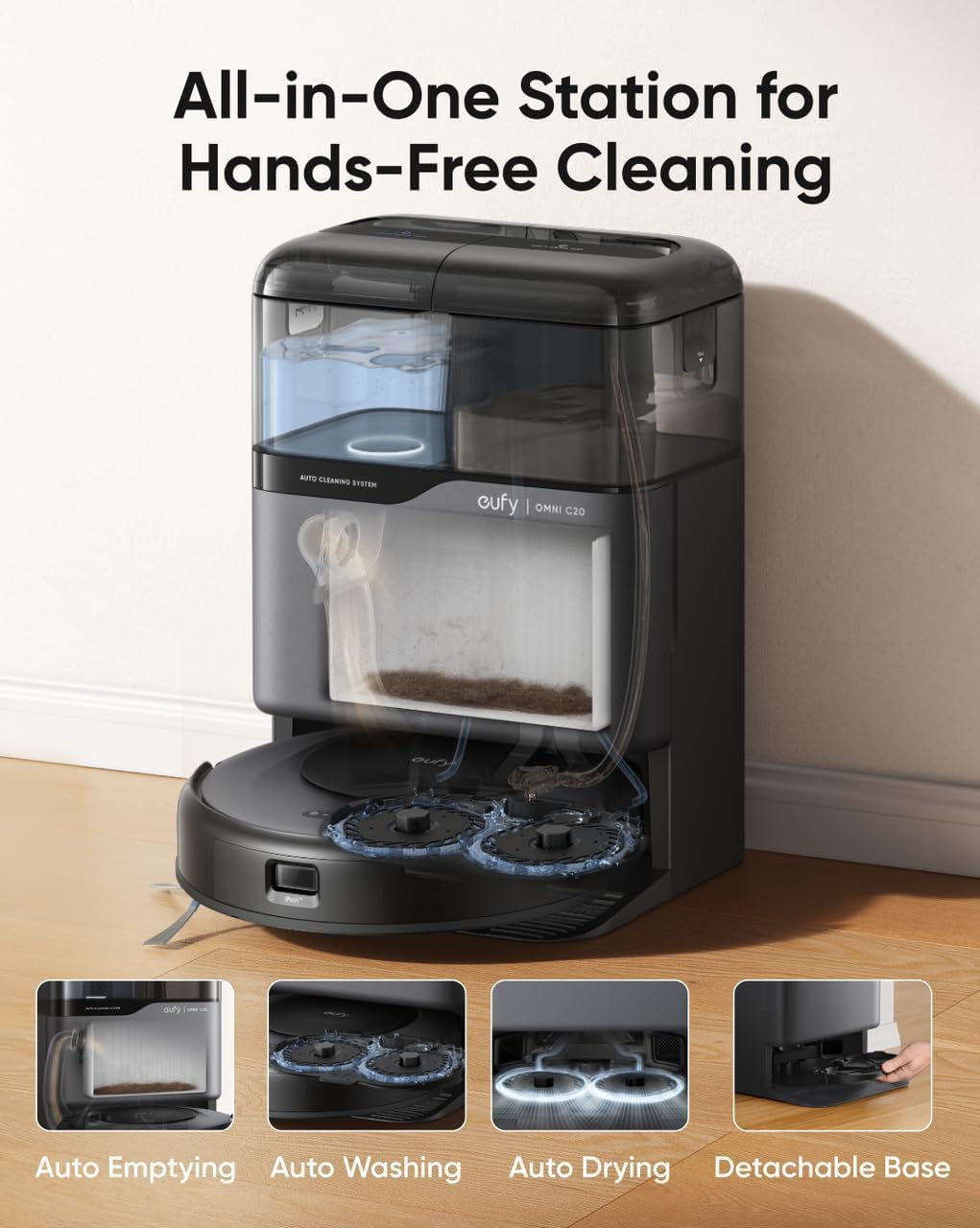 جاروبرقی رباتیک یوفی (eufy) فوق‌باریک با مکش قدرتمند