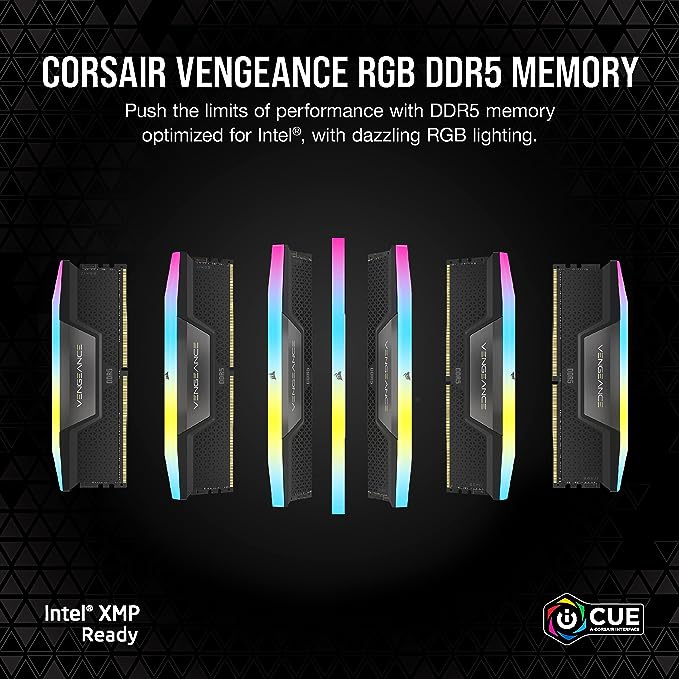 رم دو کاناله کورسیر مدل VENGEANCE RGB حافظه 32 گیگابایت فرکانس 6600 مگاهرتز