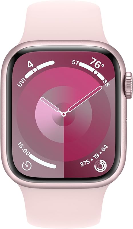ساعت هوشمند اپل سری 9 بند Pink Aluminium Case with Pink Sport Band سایز 41 میلی متری