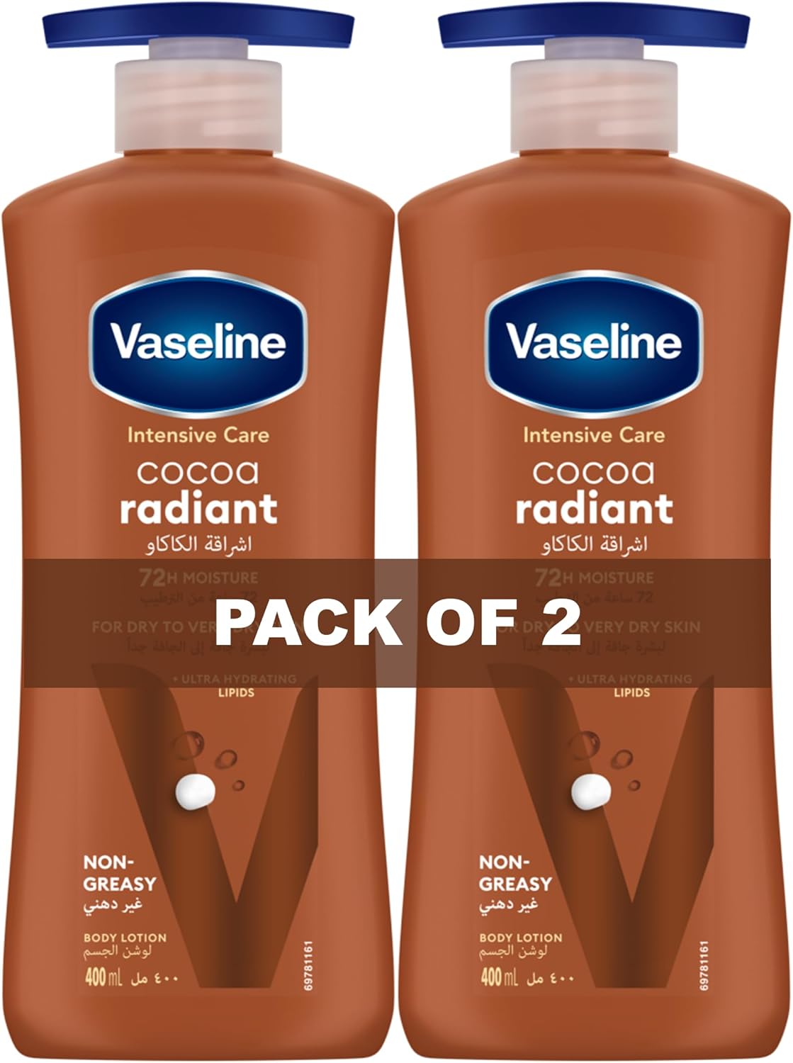 لوسیون بدن Vaseline کاکائویی۲ عددی 400ml