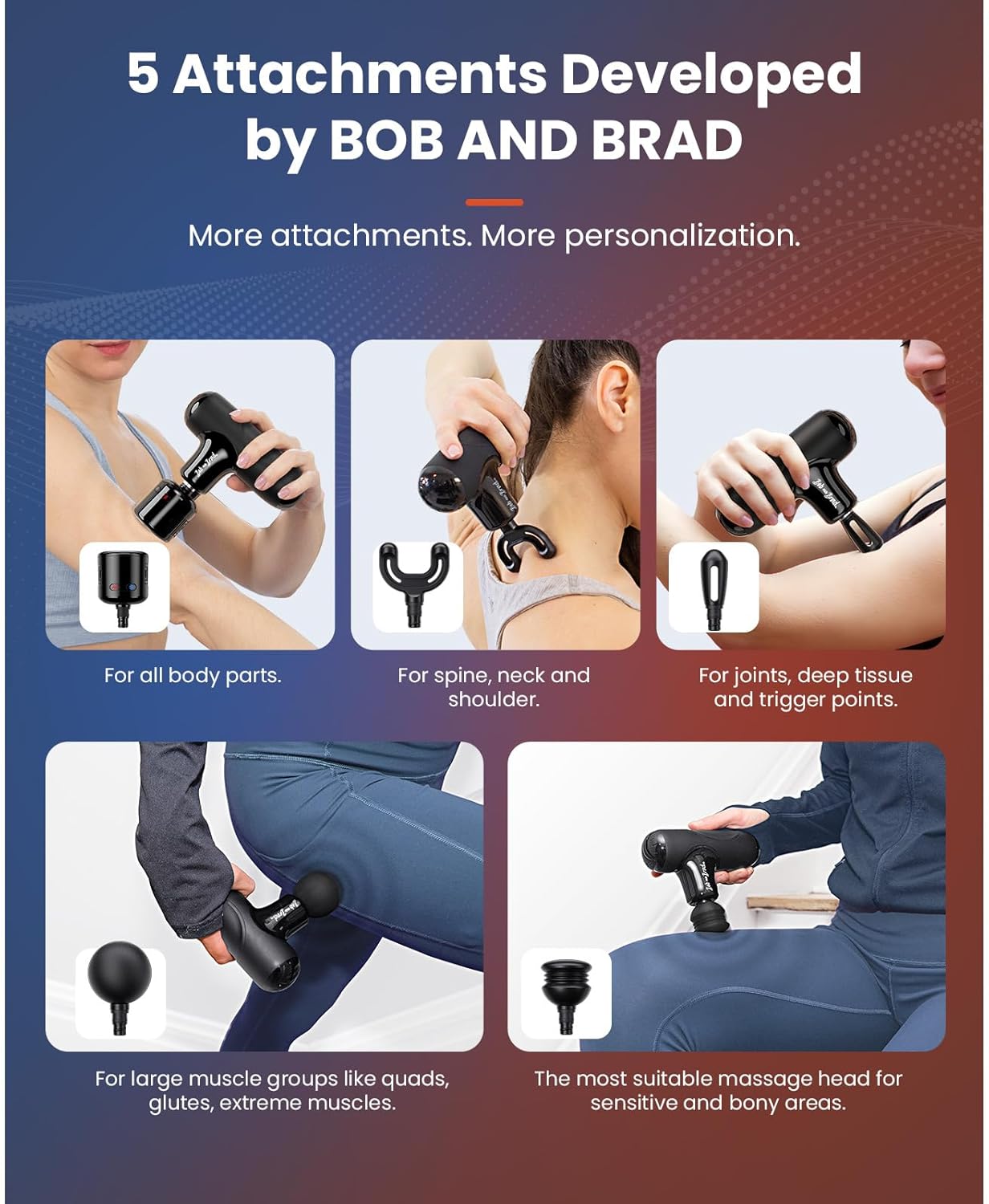 تفنگ ماساژ عضلانی کوچک BOB and BRAD