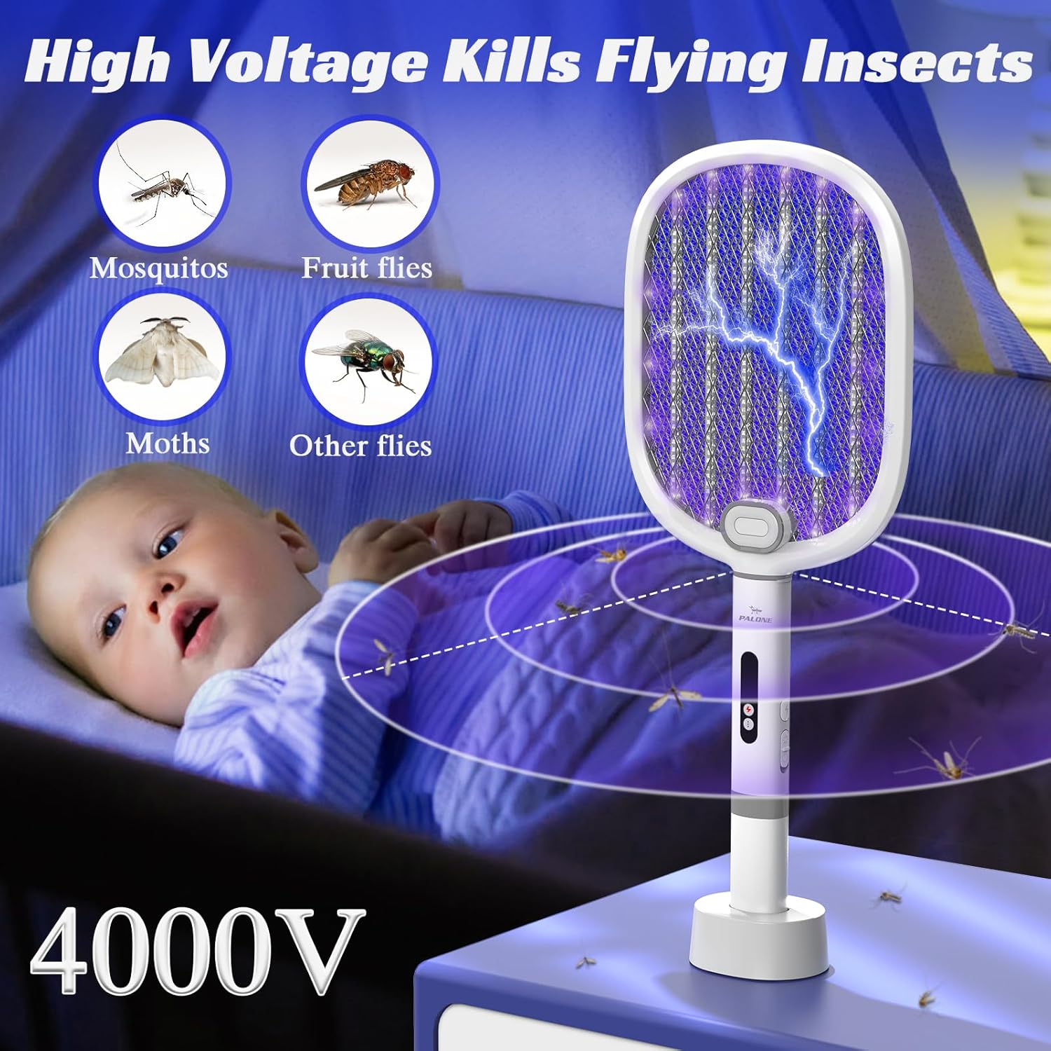 مگس کش برقی PALONE مدل ‎XH-40B