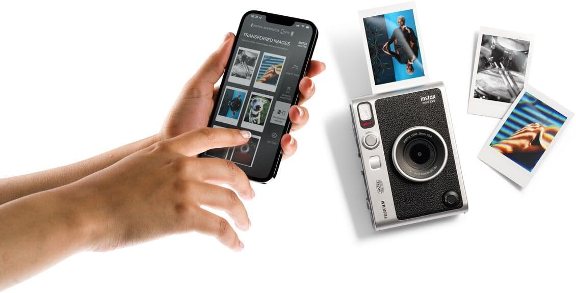 دوربین چاپ سریع هیبریدی فوجی فیلم INSTAX Mini EVO مشکی (USB-C)