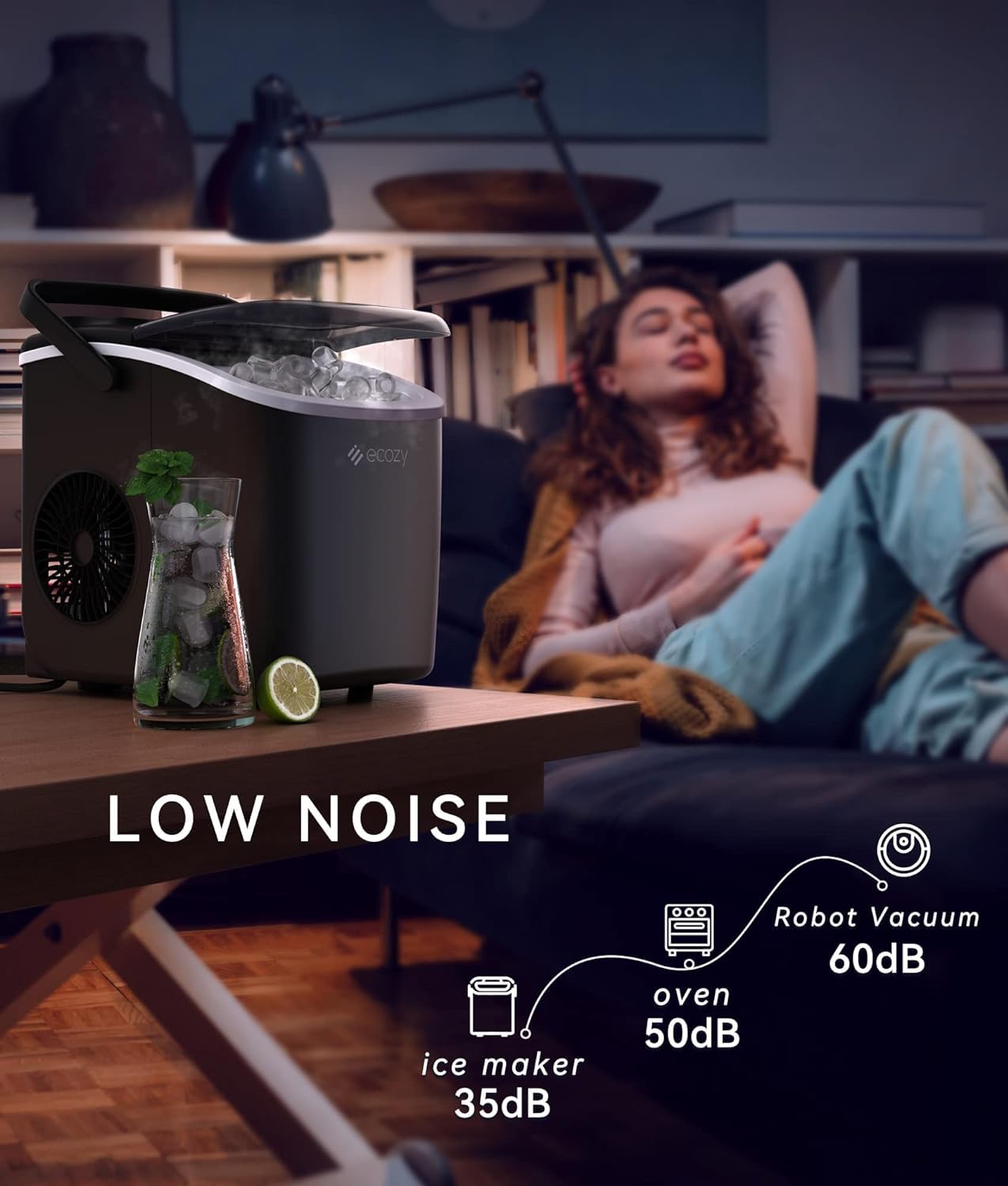 یخ‌ ساز رومیزی قابل حمل ecozy مدل IM-BS260C