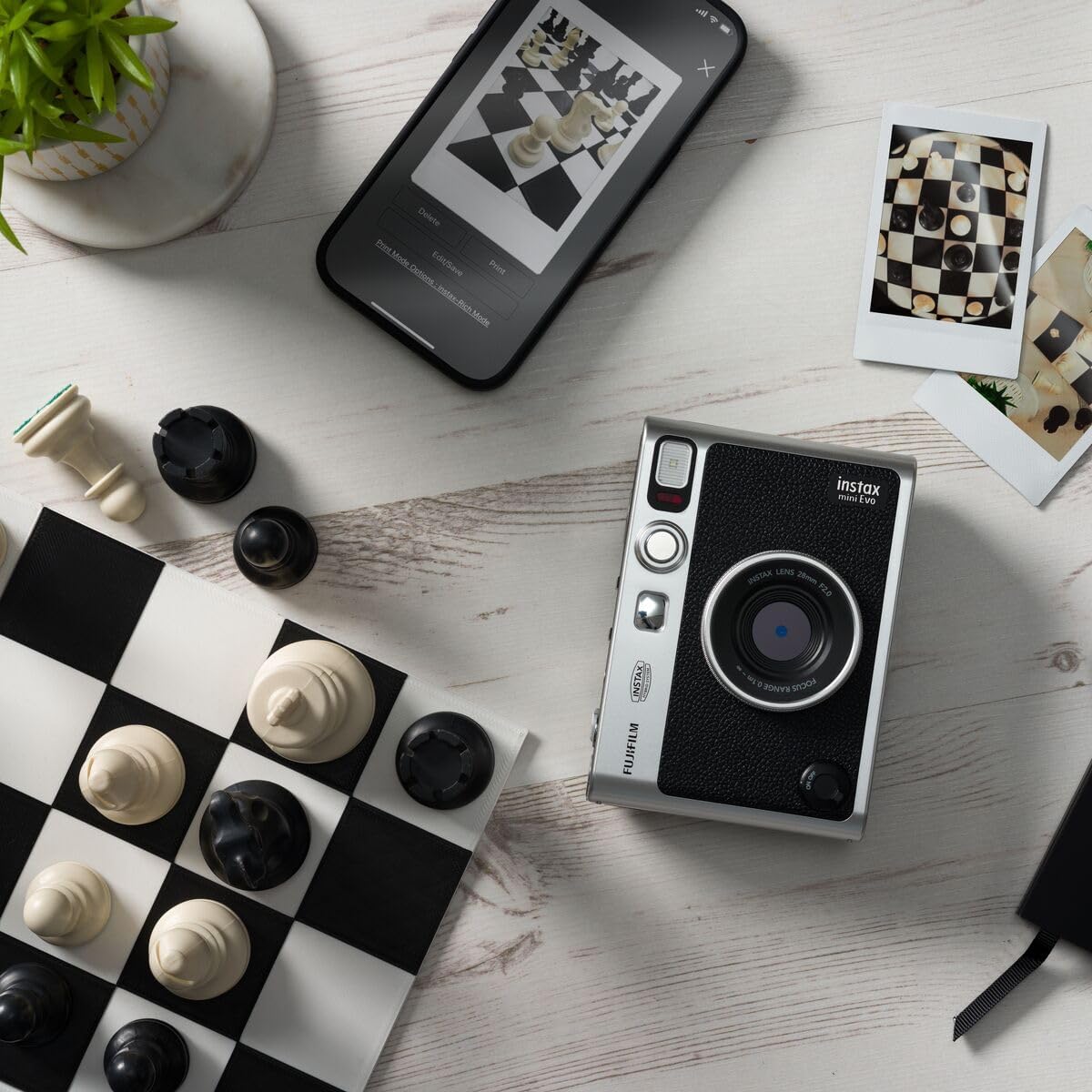 دوربین چاپ سریع هیبریدی فوجی فیلم INSTAX Mini EVO مشکی (USB-C)