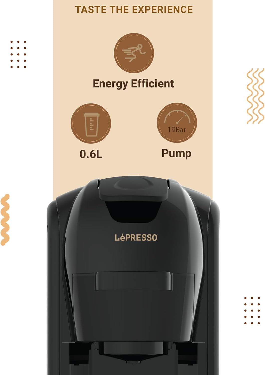 دستگاه قهوه ساز 3 در 1 LePresso Lieto مدل ‎LPLIETBK