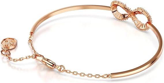 دستبند روکش طلا Swarovski طرح بی‌نهایت سفید