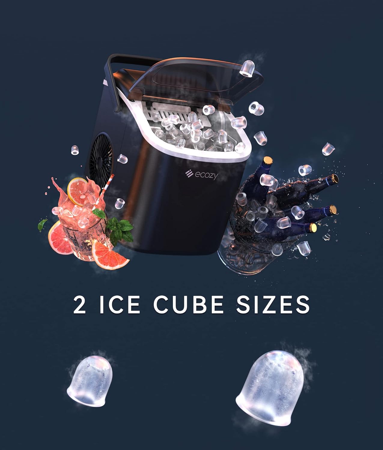 یخ‌ ساز رومیزی قابل حمل ecozy مدل IM-BS260C