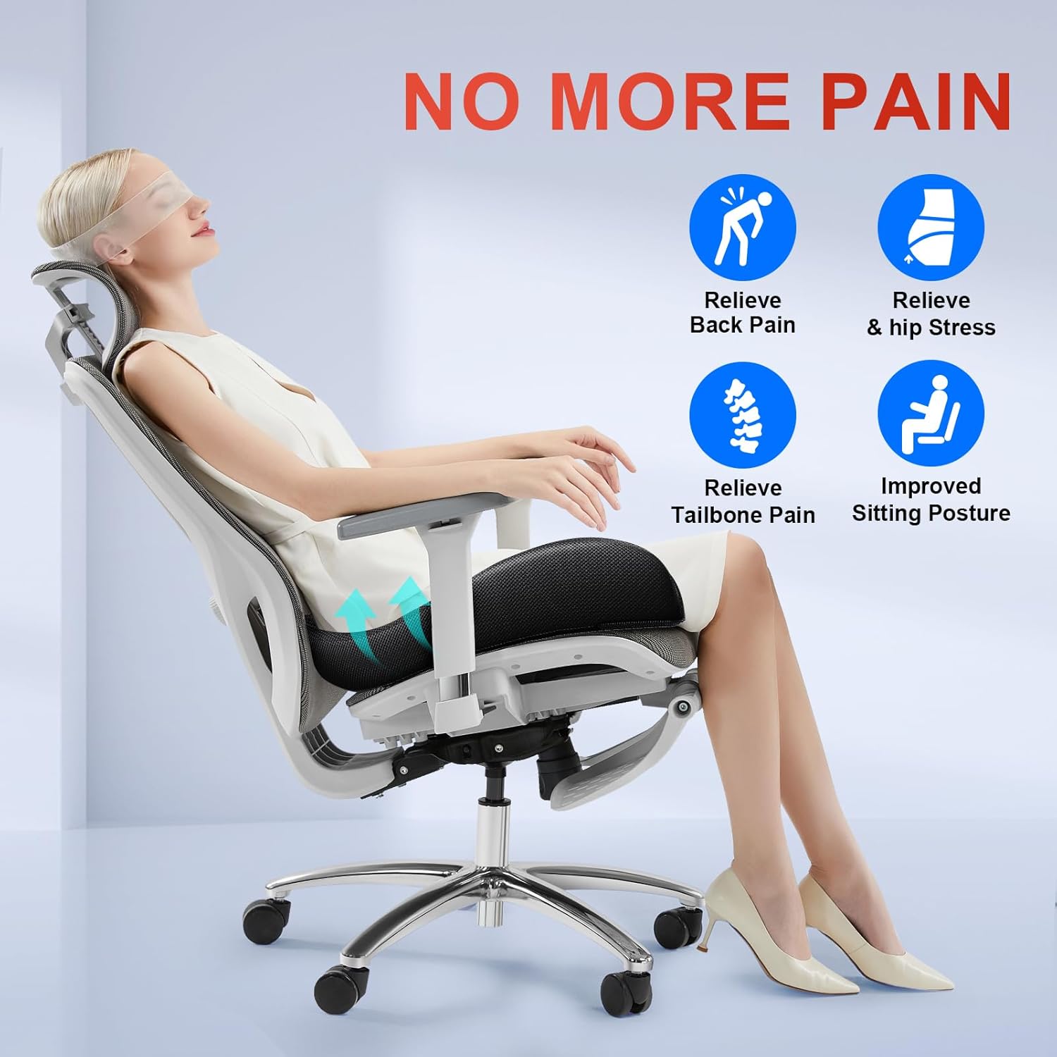 کوسن صندلی اداری Benazcap مدل ‎BE-Chair Cushions 2023YT Butt Pillow