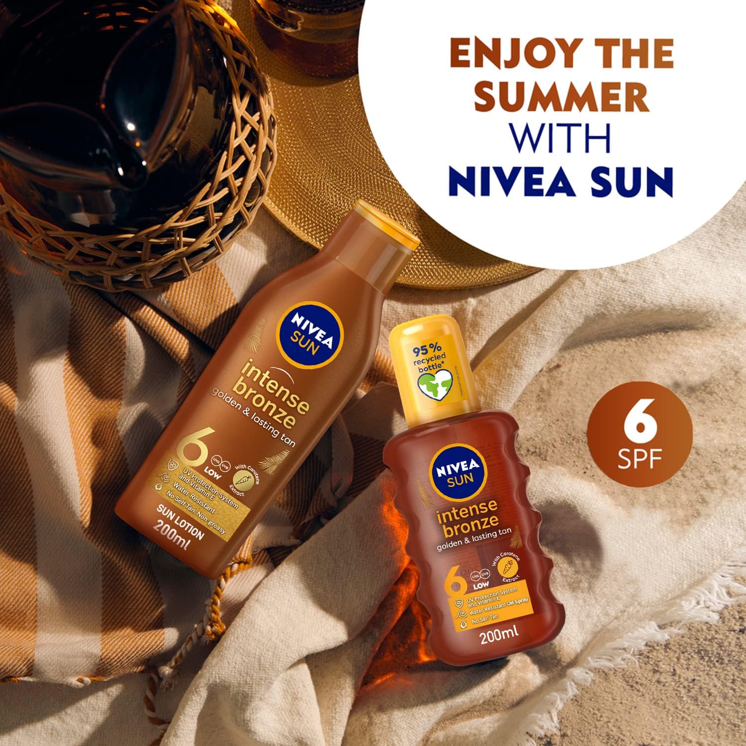 اسپری روغن برنزه کننده NIVEA SUN حجم 200ml