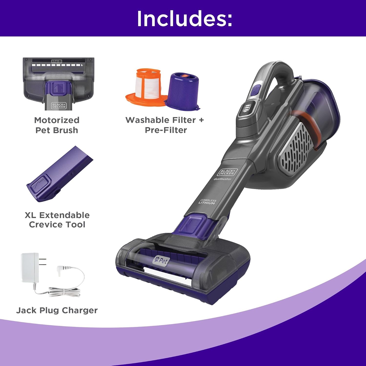 جاروبرقی مخصوص حیوانات خانگی Black & Decker مدل Furbuster