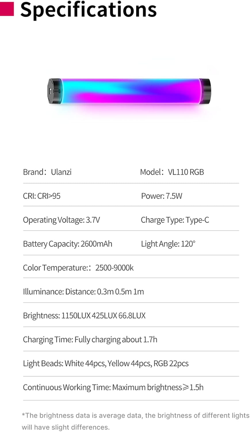 لایت استیک ULANZI مدل  ‎ VL110
