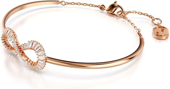 دستبند روکش طلا Swarovski طرح بی‌نهایت سفید