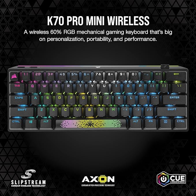 کیبورد گیمینگ بی سیم مکانیکال کورسیر Corsair K70 PRO MINI RGB