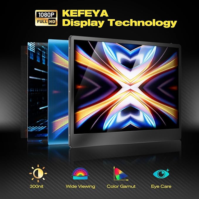 مانیتور قابل حمل سه گانه 15 اینچ KEFEYA