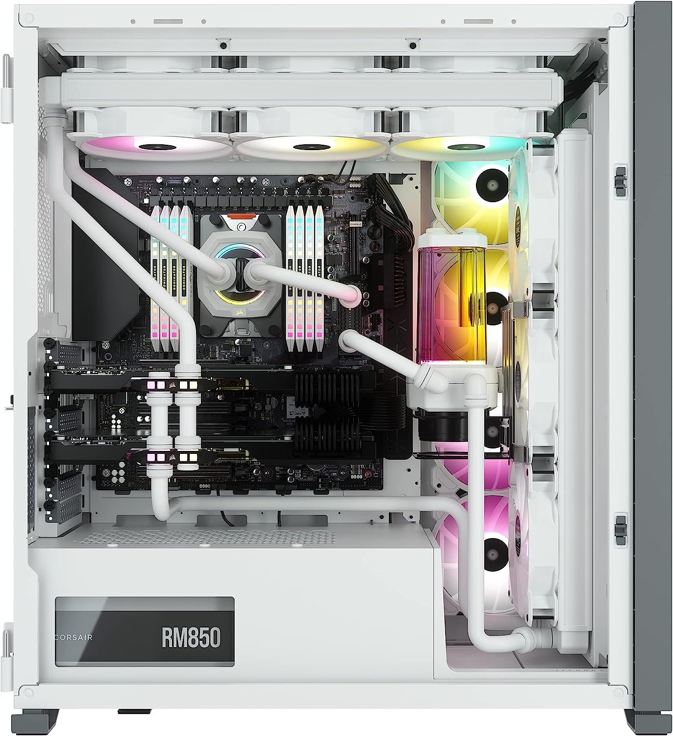 کیس کورسیر Corsair iCUE 7000X RGB White Tempered Glass Full-Tower ATX