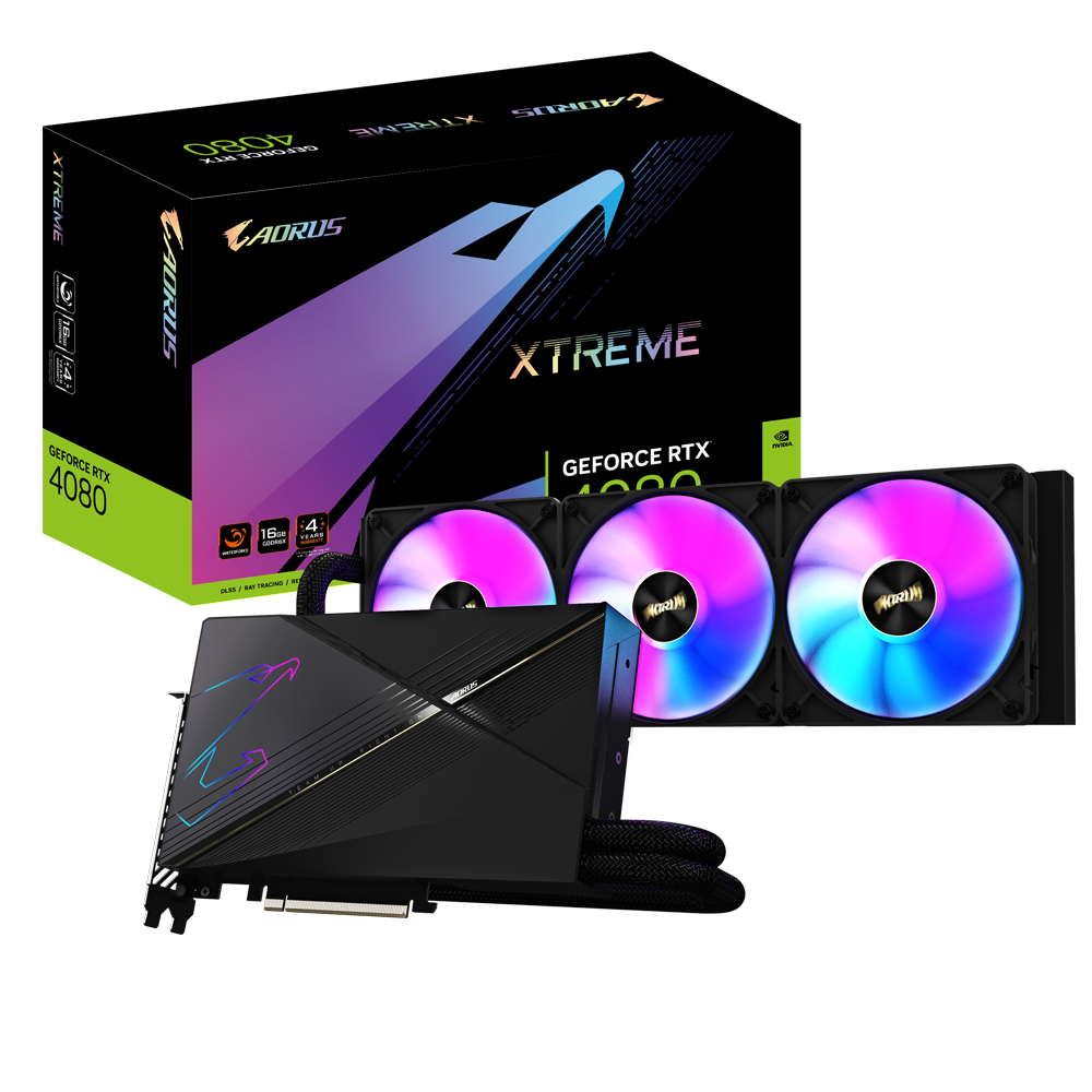 کارت گرافیک گیگابایت Gigabyte AORUS GeForce RTX 4080 16GB GDDR6X XTREME WATERFORCE