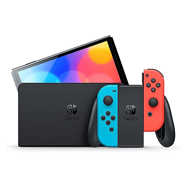 کنسول بازی Nintendo نینتندو مدل (OLED Model) - Neon Red & Neon Blue Joy Con