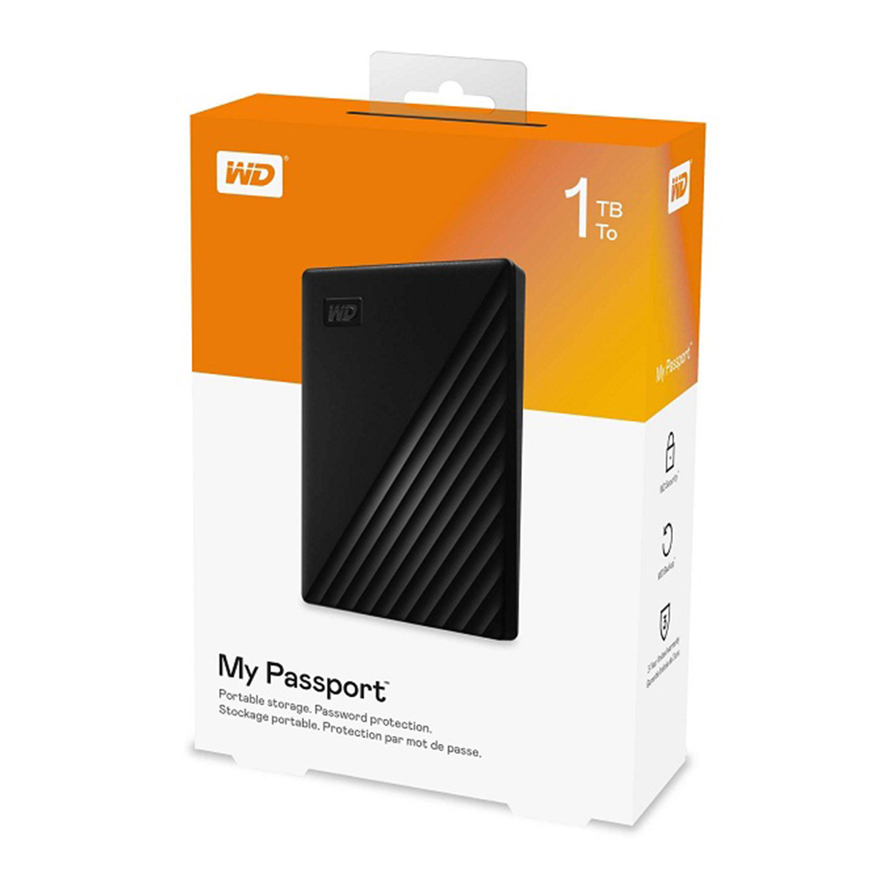 هارد اکسترنال وسترن دیجیتال مدل My Passport WDBYvg0010BBK-WESN ظرفیت 1 ترابایت