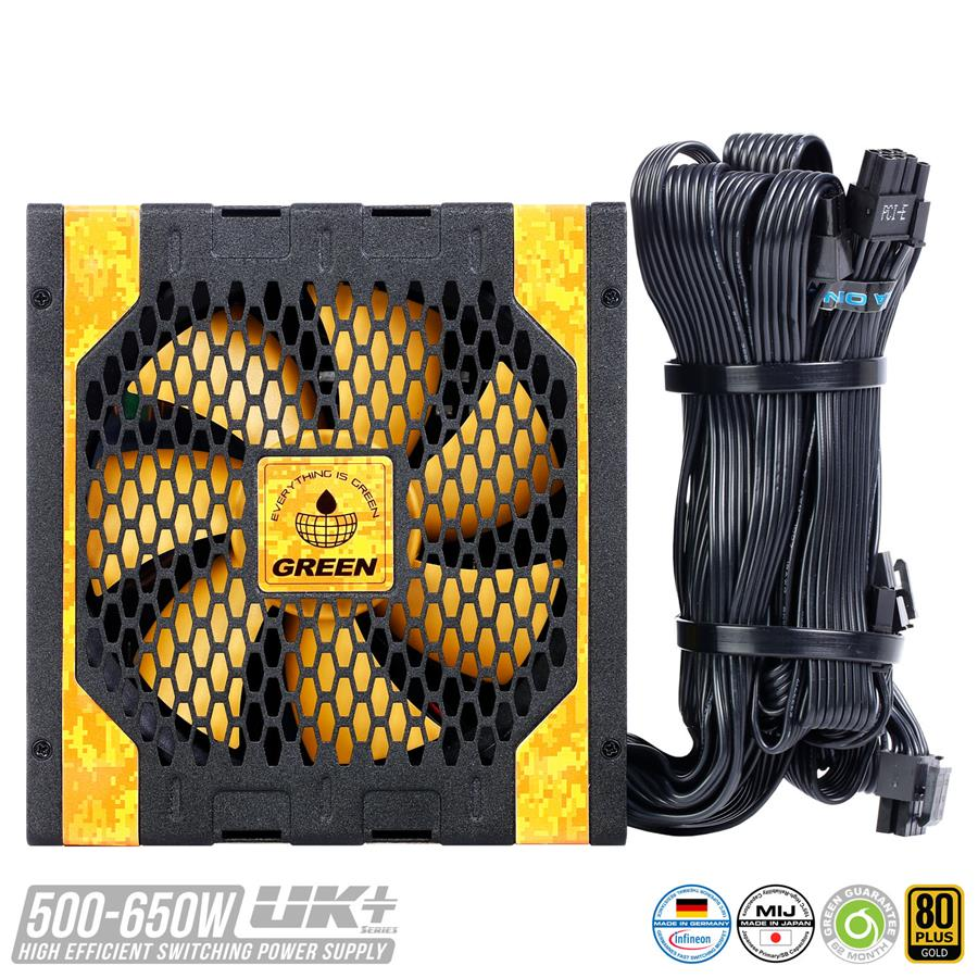 منبع تغذیه کامپیوتر گرین مدل GP500A UK Plus