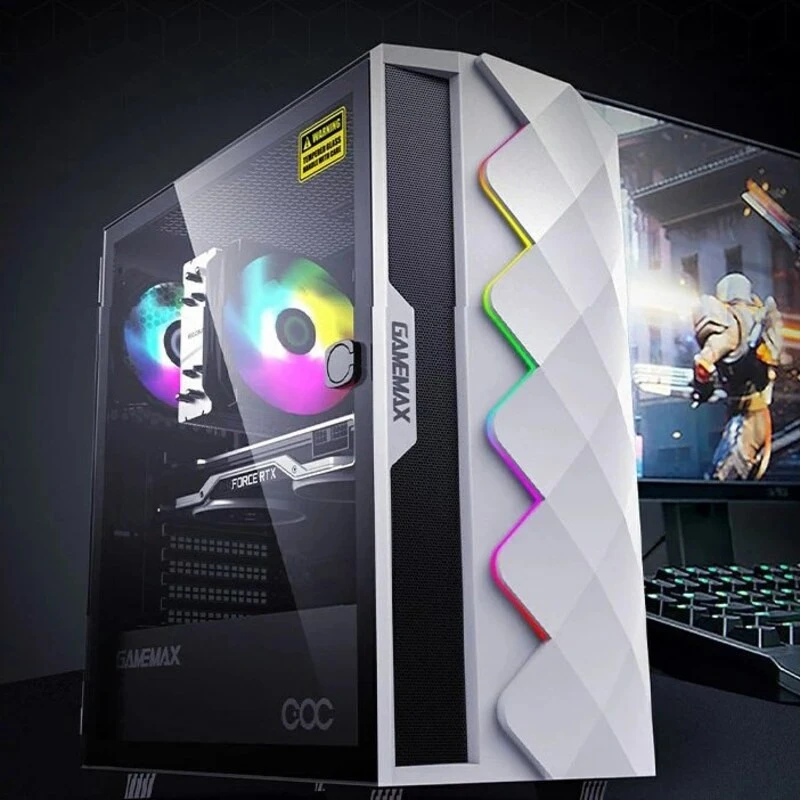 کیس کامپیوتر گیم مکس مدل Diamond White-GAMING-Animation i5 13400F