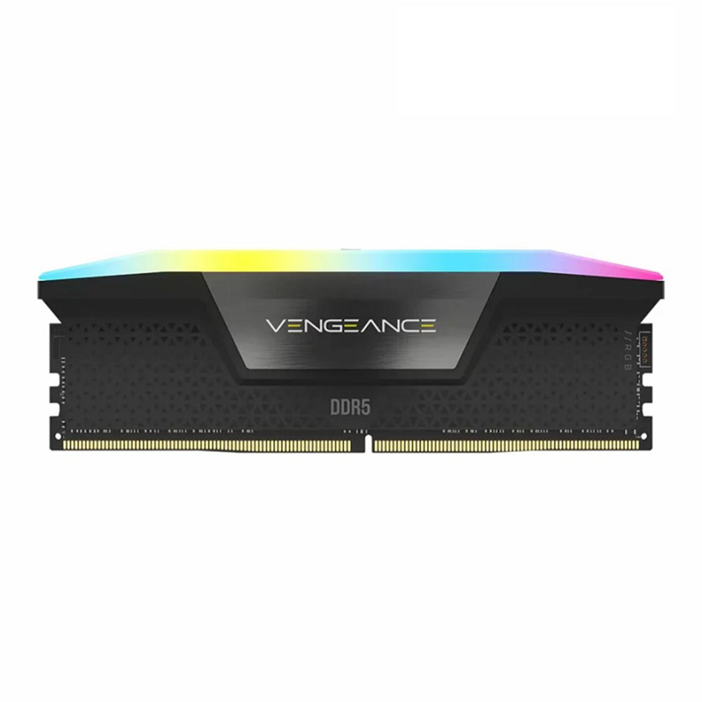 رم دو کاناله corsair  کورسیر مدل VENGEANCE RGB حافظه 64 گیگابایت فرکانس 5200 مگاهرتز