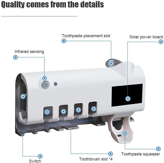 استریل کننده مسواک UV با پایه هوشمندZUNYSHA