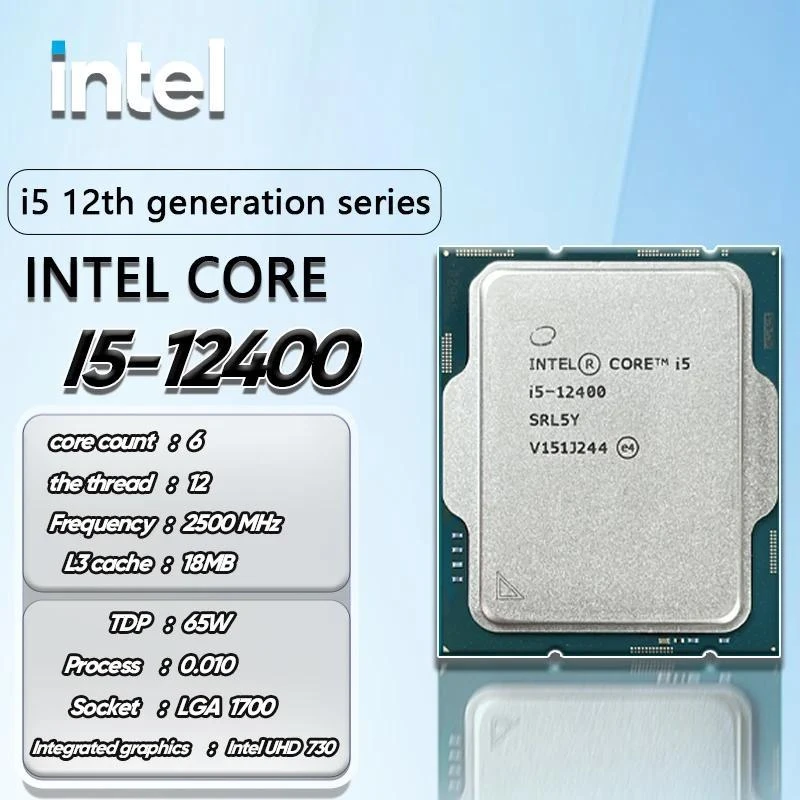 پردازنده کامپیوتر اینتل مدل Core i5-12400 Alder Lake Tray