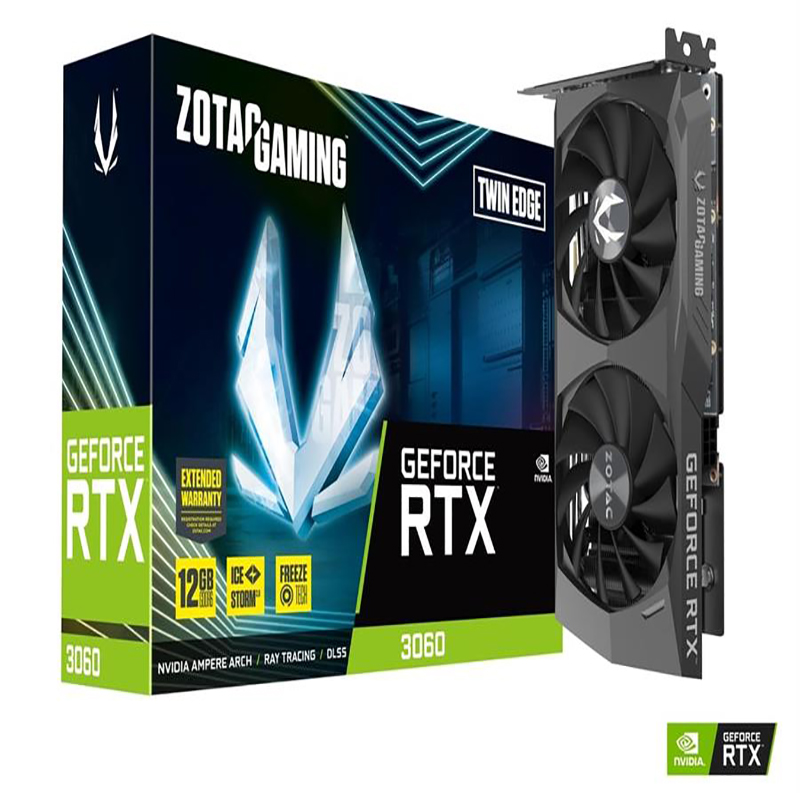 کارت گرافیک ZOTAC زوتک مدل GeForce RTX 3060 Twin Edge 12GB حافظه 12 گیگابایت