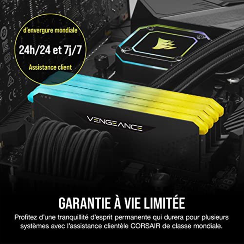 رم دو کاناله corsair  کرسیر مدل VENGEANCE RGB RS با حافظه 16 گیگابایت و فرکانس 3600 مگاهرتز