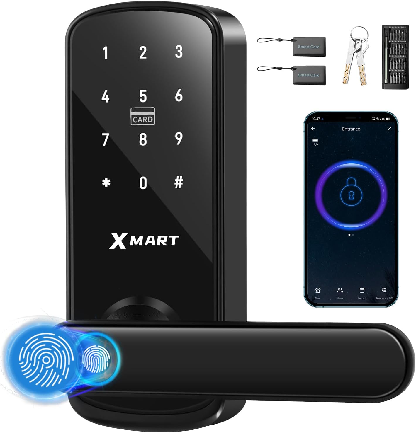 قفل هوشمند Xmart با اثرانگشت و ورود بدون کلید