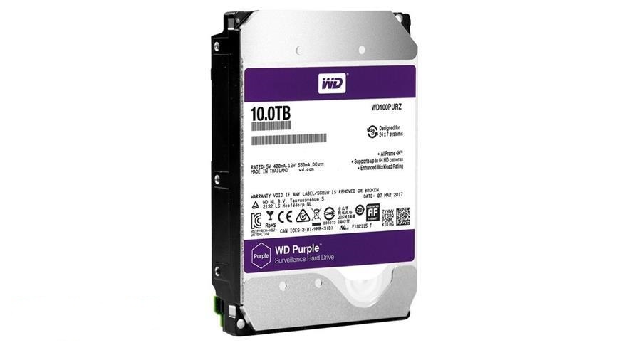 هارد دیسک اینترنال وسترن دیجیتال Purple با ظرفیت 10 ترابایت