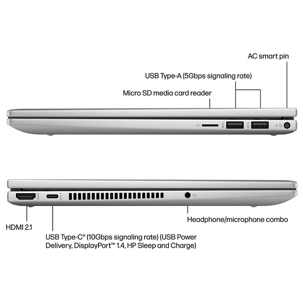 لپ تاپ HP اچ پی 14 اینچی مدل ENVY x360 14 Plus ES1023dx Core 7 150U 16GB 1TB