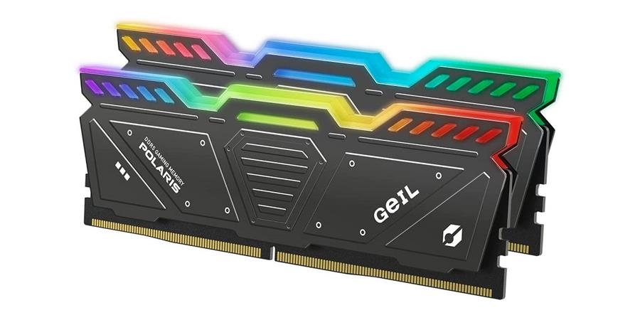رم کامپیوتر دو کاناله GEIL مدل POLARIS RGB Black با حافظه 32 گیگابایت و فرکانس 5200 مگاهرتز