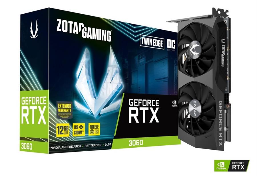 کارت گرافیک Zotac زوتک مدل GeForce RTX 3060 Twin Edge OC 12GB حافظه 12 گیگابایت