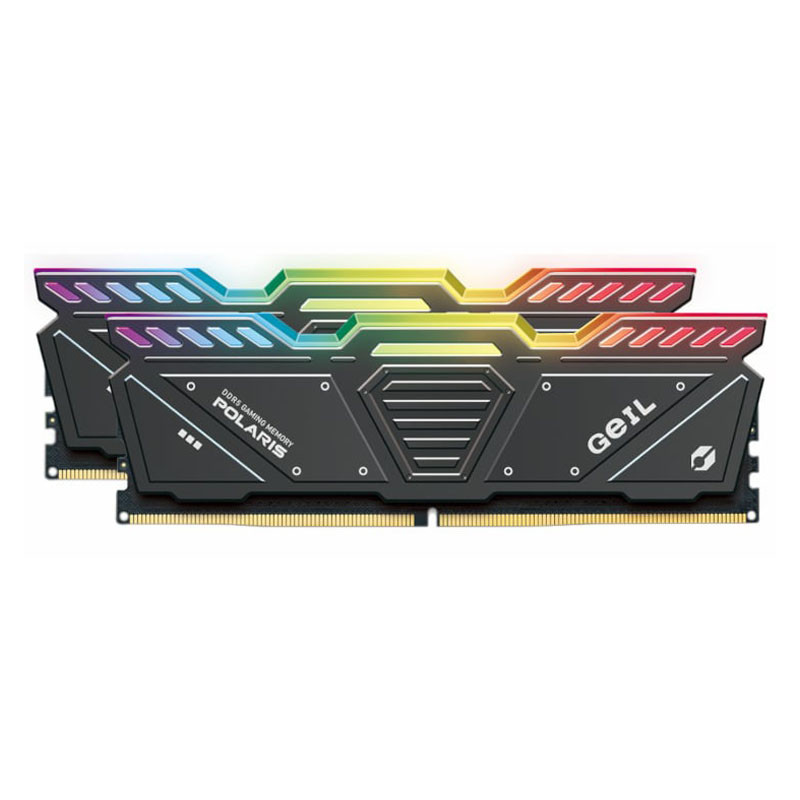 رم کامپیوتر دو کاناله ژل مدل POLARIS RGB Black با حافظه 32 گیگابایت و فرکانس 5200 مگاهرتز