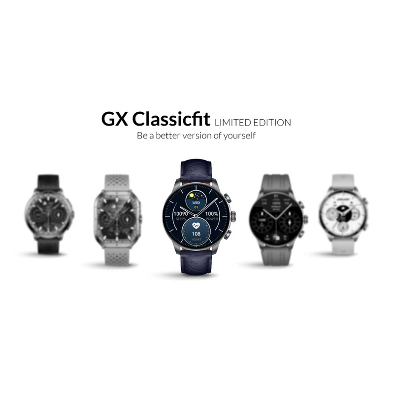 ساعت هوشمند گلوریمی مدل GX CLASSICFIT (LIMITED EDITION) بند چرمی