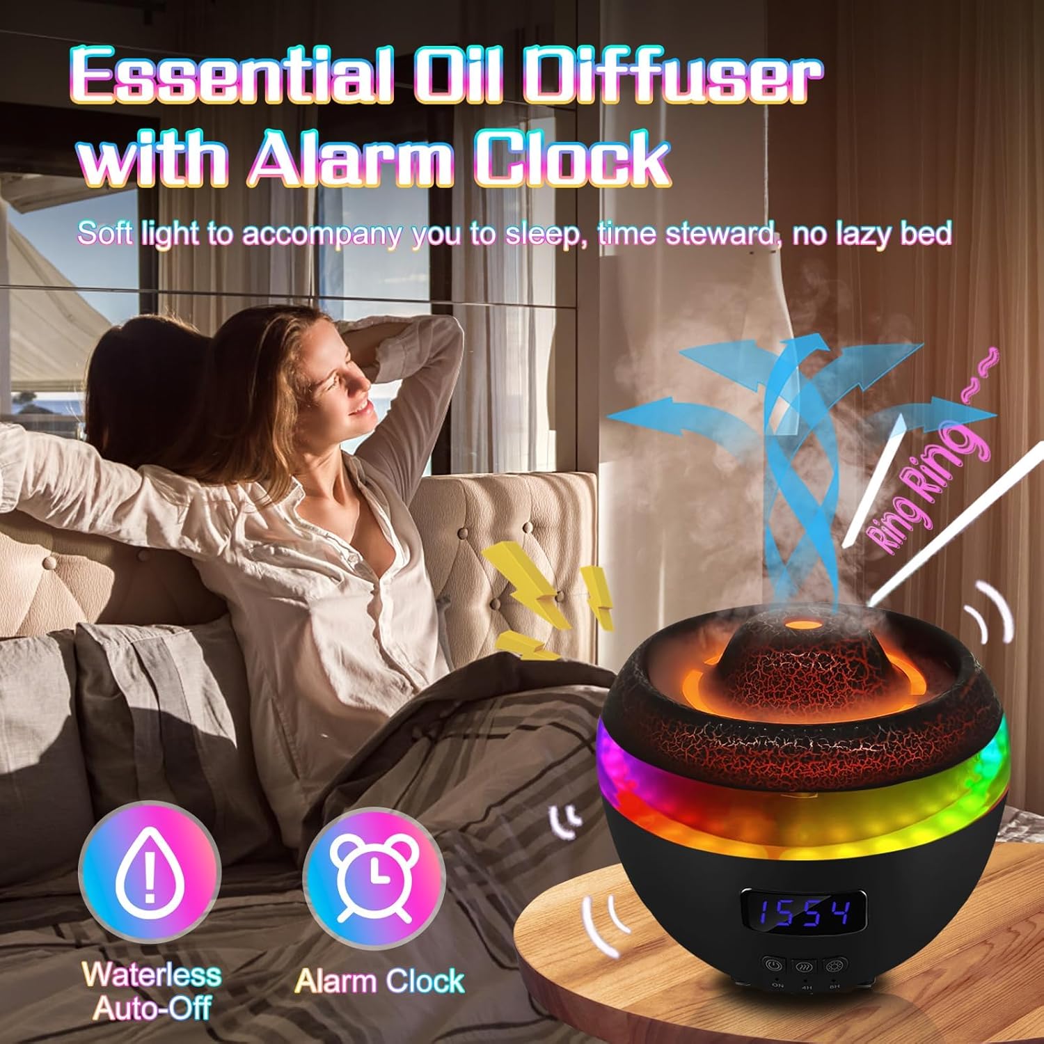 دستگاه بخور و آروماتراپی NALACAL به شکل آتشفشان مدل ‎PZ0025